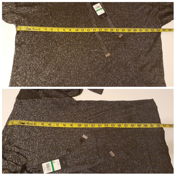 💎NWT Tommy Hilfiger Black Sparkly Stretch Hoodie - Picture 5 of 7